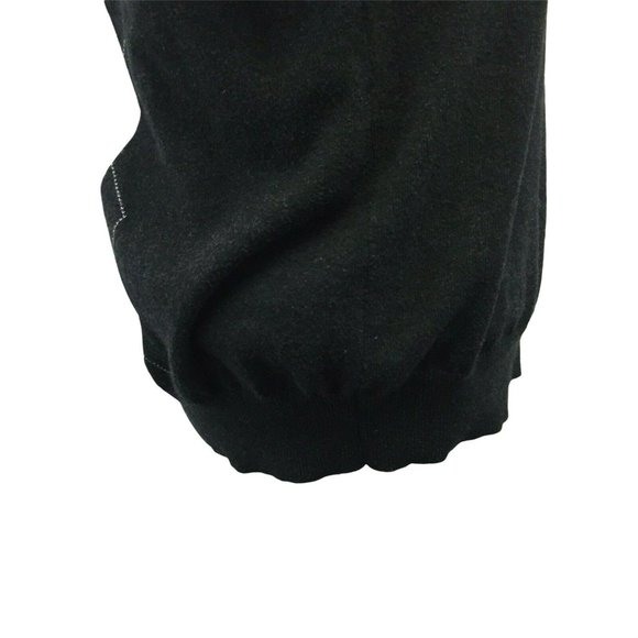 Chatham Road Argyle Sweater Mens L Gray V Neck Cotton Cashmere Blend Modern Fit - Picture 9 of 12